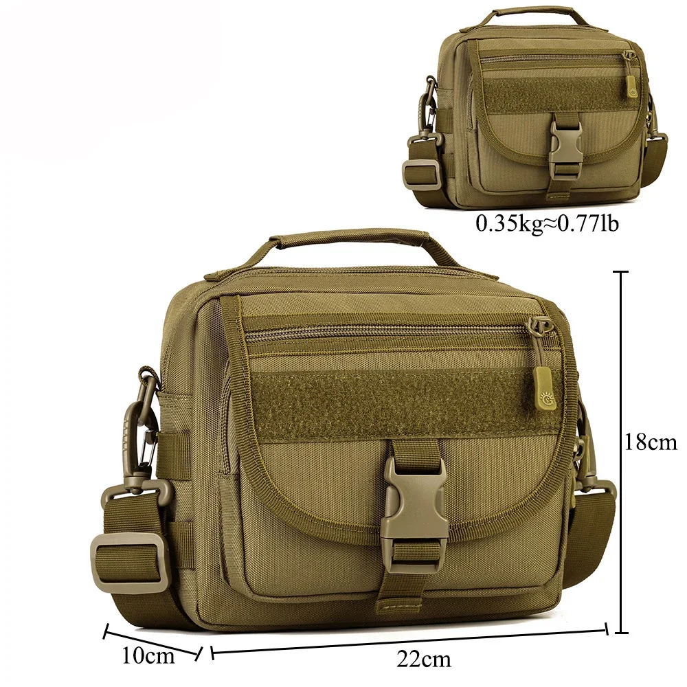 Outdoor Tactical Backpack Army Fan Durable Nylon Shoulder Messenger Bag Casual Unisex Travel Handbag Deputy Bag Hunting Camping