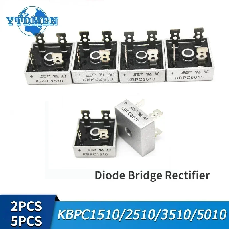 Diode Bridge Rectifier KBPC1510 KBPC2510 KBPC3510 KBPC5010 1000V 15A 25A 35A 50A Rectifier Bridge Electronic Components