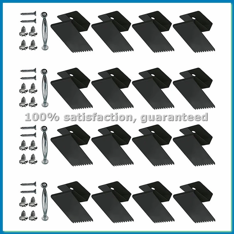 

Hurricane Window Clips,Stainless Hurricane Board-Up Clips with Serrated Sections,Universal and Reusable Panel-A51M
