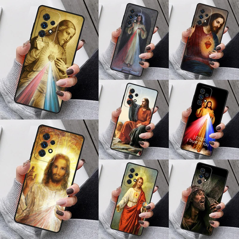 Divine Mercy Jesus Phone Case For Samsung Galaxy S23 S21 S20 FE S24 S22 Ultra Note20 S10 S9 S8 Plus A40 A52 A12 A13 A53