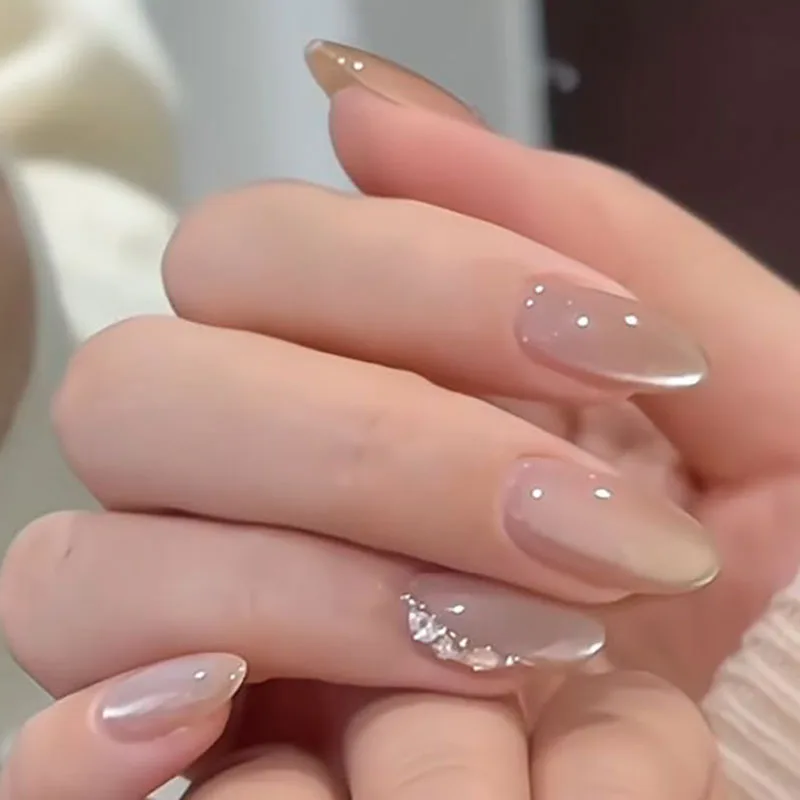 2025 10Pcs New Glass Rhinestone Manicure Press On Nails Rhinestone Charms