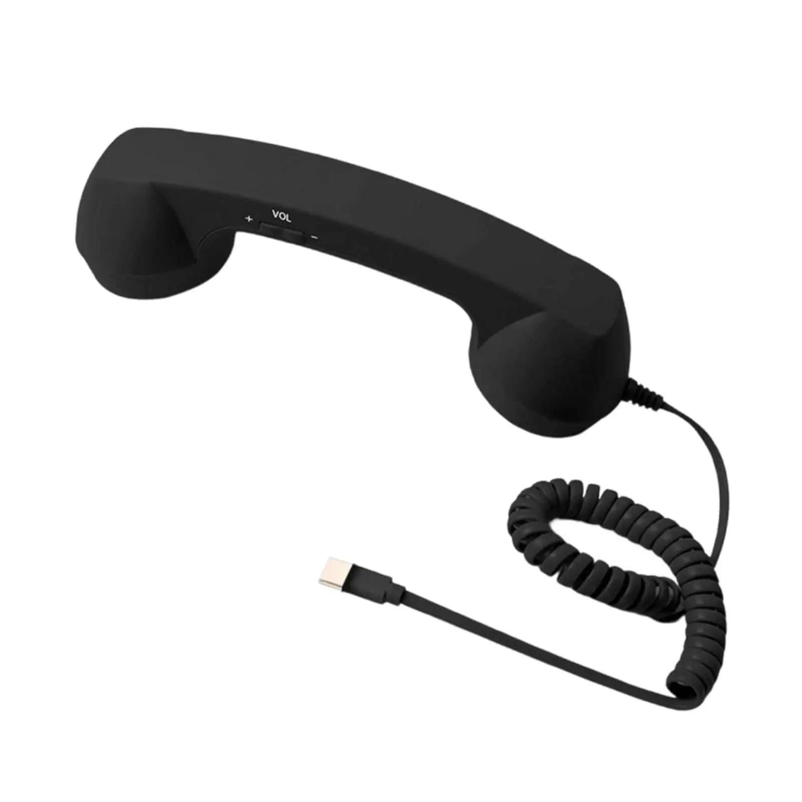Wired Mini Telephone Portable Retro Phone Handset with High Sensitivity Microphone for Modern Home Decor and Phone Calls