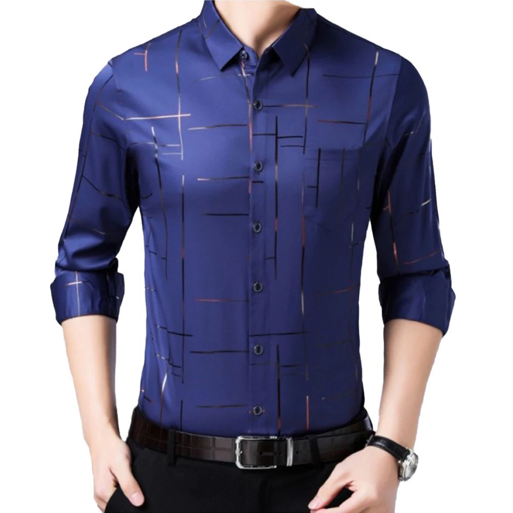 

Hot New Stylish Comfy Fashion Shirt Tops Shirts Slim Fit Solid Color Business Casual Collared Dress Long Sleeve