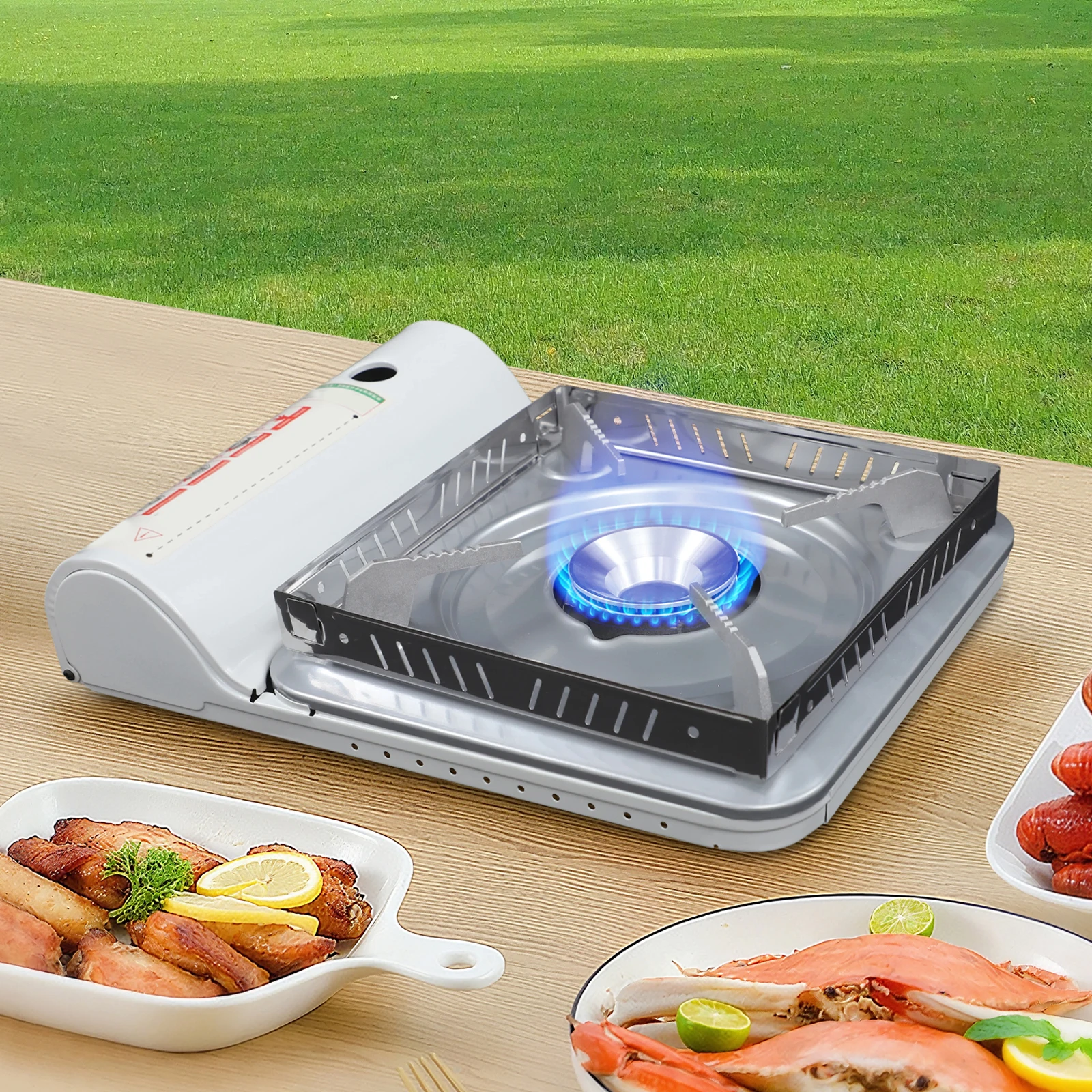 3500W BBQ-Grill Butan-Campingkocher, Tragbarer Campingkocher, Geeignet für Grillabende, Partys, Terrassen – Detail 2