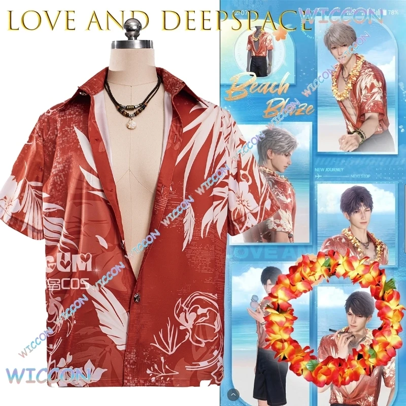 

OHaYo/Love And Deepspace Rafayel Aster Zayne Sylus Caleb пляжная рубашка футболка косплей костюм летняя повседневная одежда