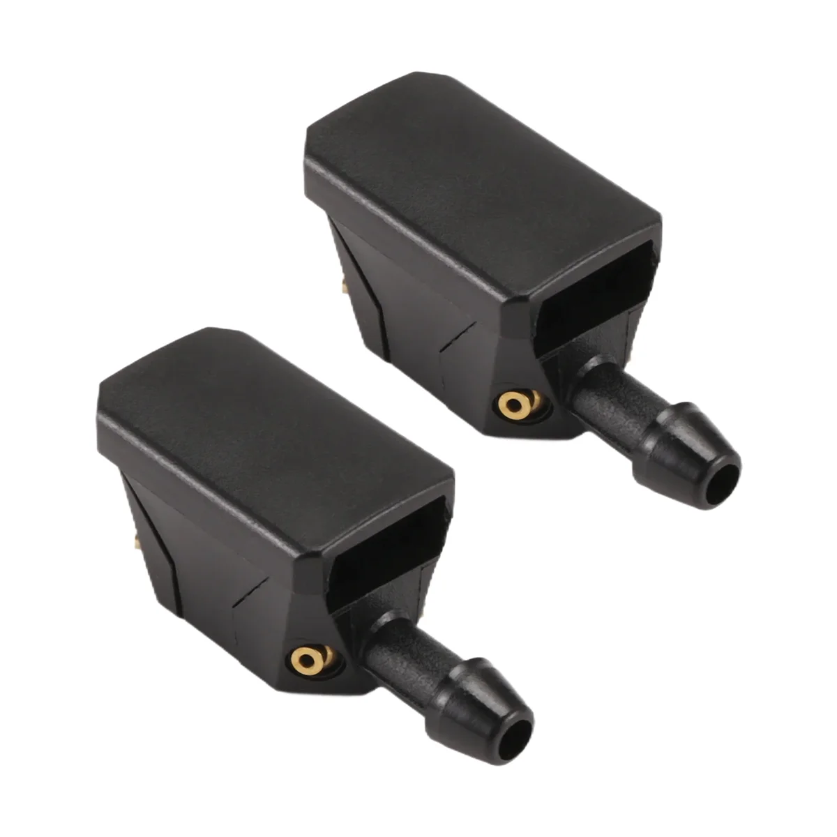 2 個フロントガラスウォッシャージェットユニバーサルブラックカーアームフロントガラスウォッシャーワイパーブレード水スプレージェットノズルアクセサリー—L49A