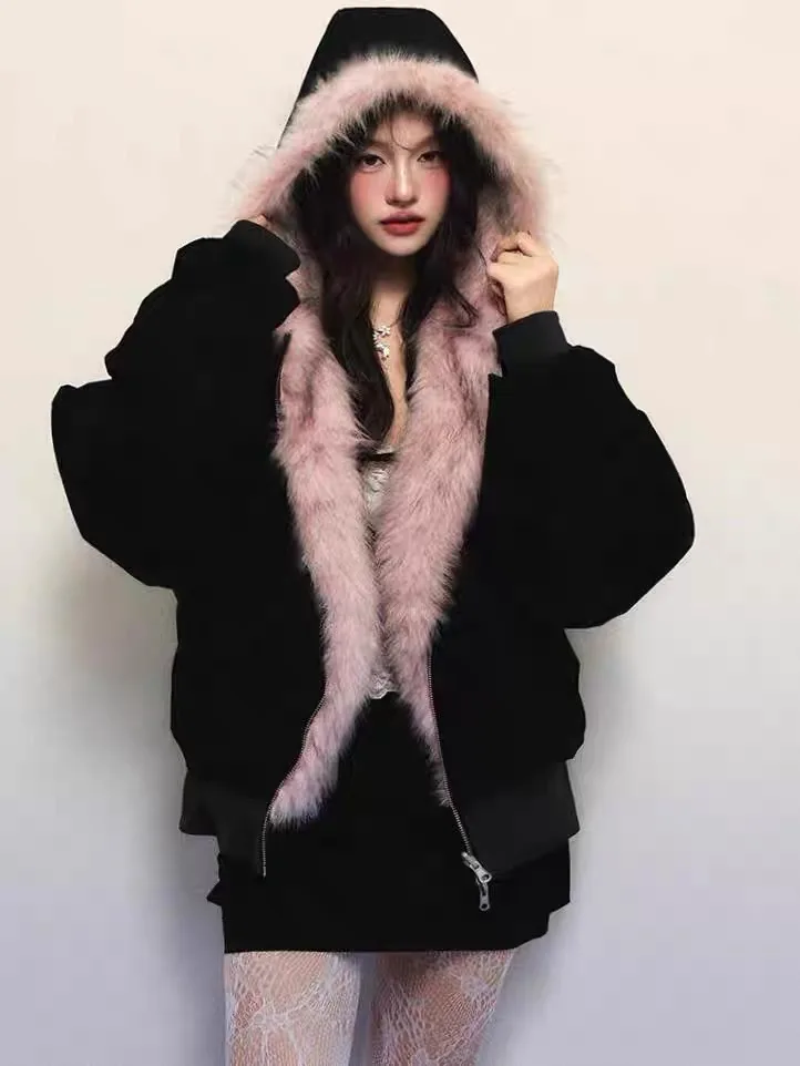 

Пуховик для пар с большим меховым воротником, зимний, теплый, дышащий, водонепроницаемый, антистатический, легкий, китайский стиль