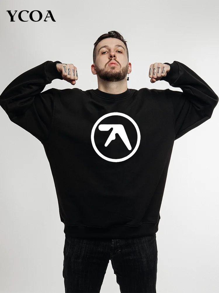 

Мужские толстовки Aphex Twin, толстовки с рисунком, пуловеры, большие зимние топы в стиле Харадзюку с длинными рукавами, модная уличная одежда Y2k