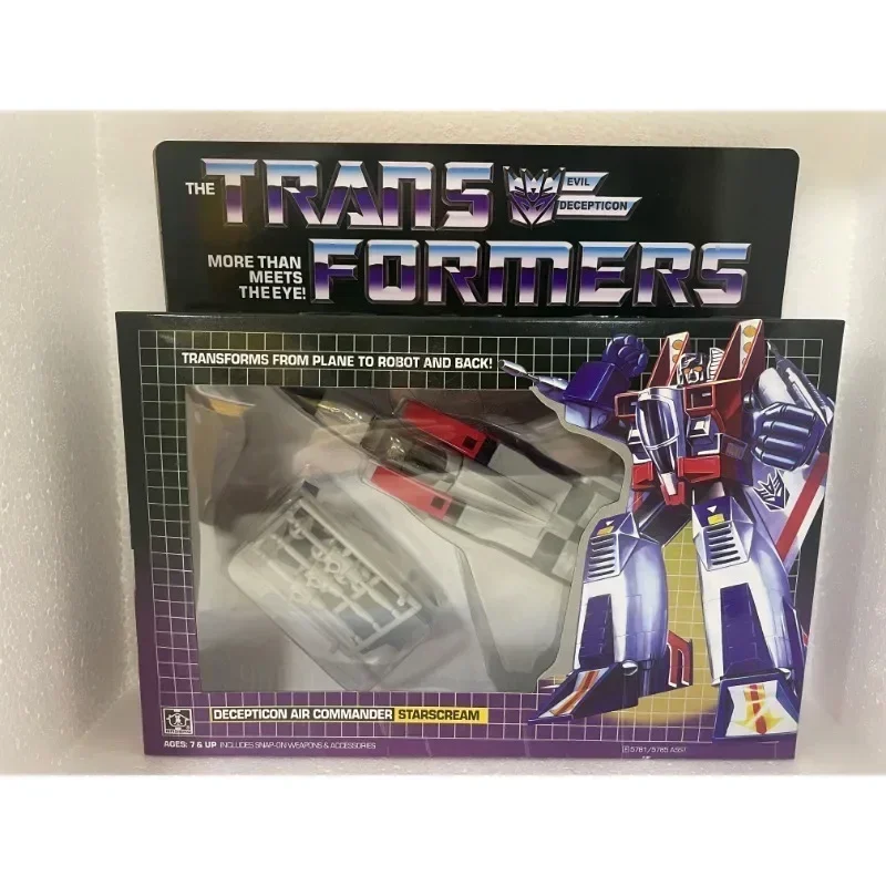 متوفر في المخزون ألعاب المحولات النسخة الأمريكية G1 84-86 KO Starscream نموذج روبوت مجموعة لعبة شخصيات الحركة هدية هواية