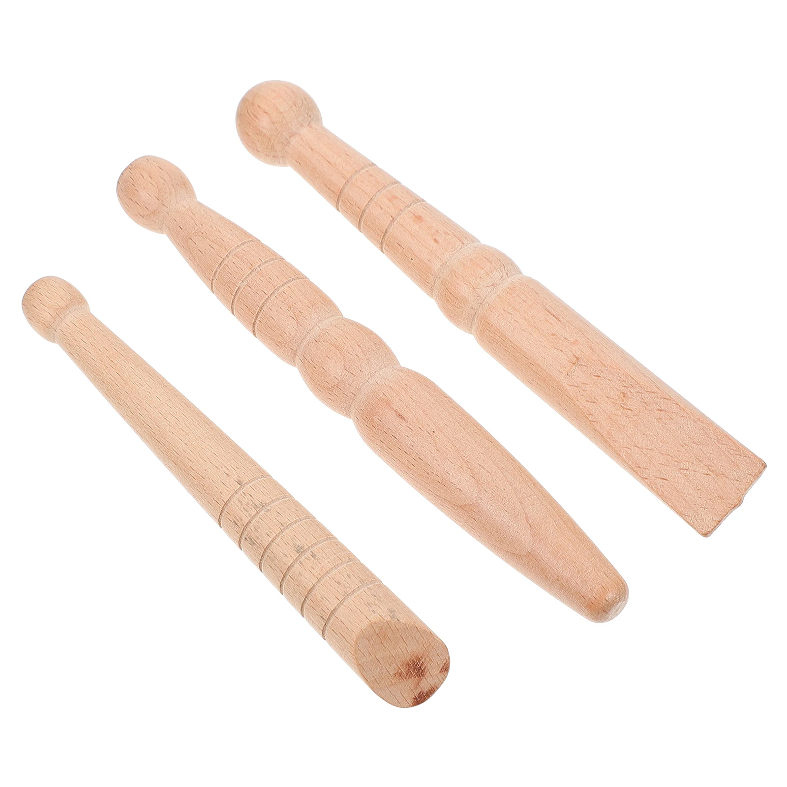 

3Pcs Foot Reflexology Stick Wooden Household Acupoint Multi-Function Portable Massage Tool for Whole Body Neck Shoulder Leg