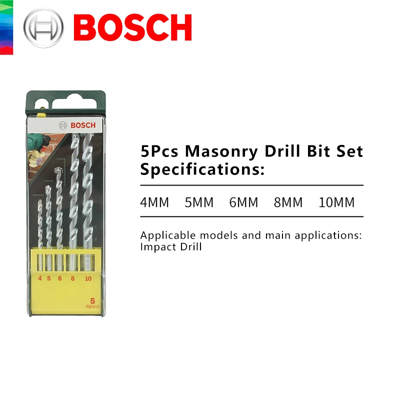 Imagem -02 - Bosch-broca de Impacto de Pedra de Cabeça Redonda Original Broca Elétrica de Cimento Pinça de Metais de Concreto Ferramenta Profissional Pcs Set