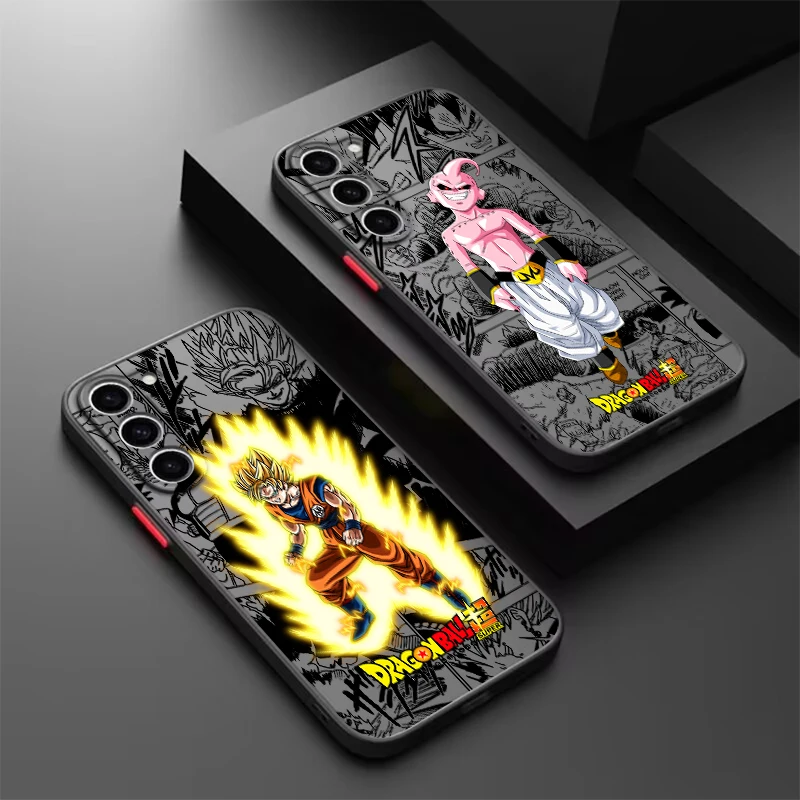 Comics D-Dragon Ball Goku Frosted Translucent For Samsung Note 20 A35 A03 A54 A35 A22 A34 A14 A24 A04 A55 5G Cover Phone Case