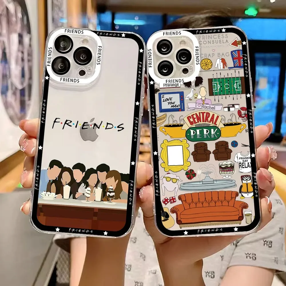 Funny Central Perk Coffee Friends Phone Case for IPhone 15 14 13 12 11 Pro Max X XS XR Fundas for IPhone 7 8 Plus TV Show Covers