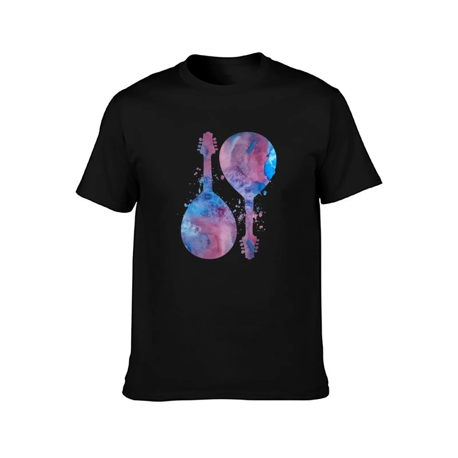 Mandolins T-Shirt, Summer Casual Cotton Tee, Oversized Streetwear Tops, Vintage Graphic Print, Loose Fit Short Sleeve