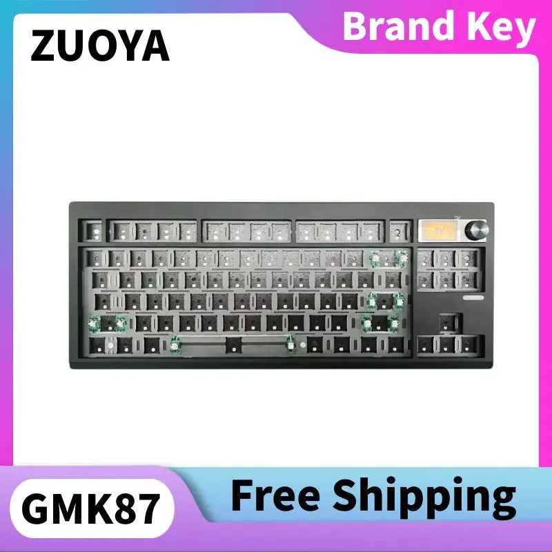

ZUOYA 1KHz wireless keyboard detachable keys hot-plugged TFT screen Multi-function knob. Macro definition supported by VIA kit.