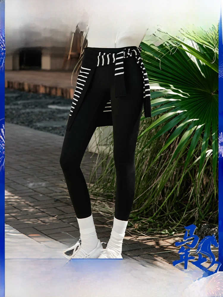 

Mis Thiened Fce Women's Yoga Pants High Waist Long Trousers ark Skin Design Casual Autumn Winter New Sle