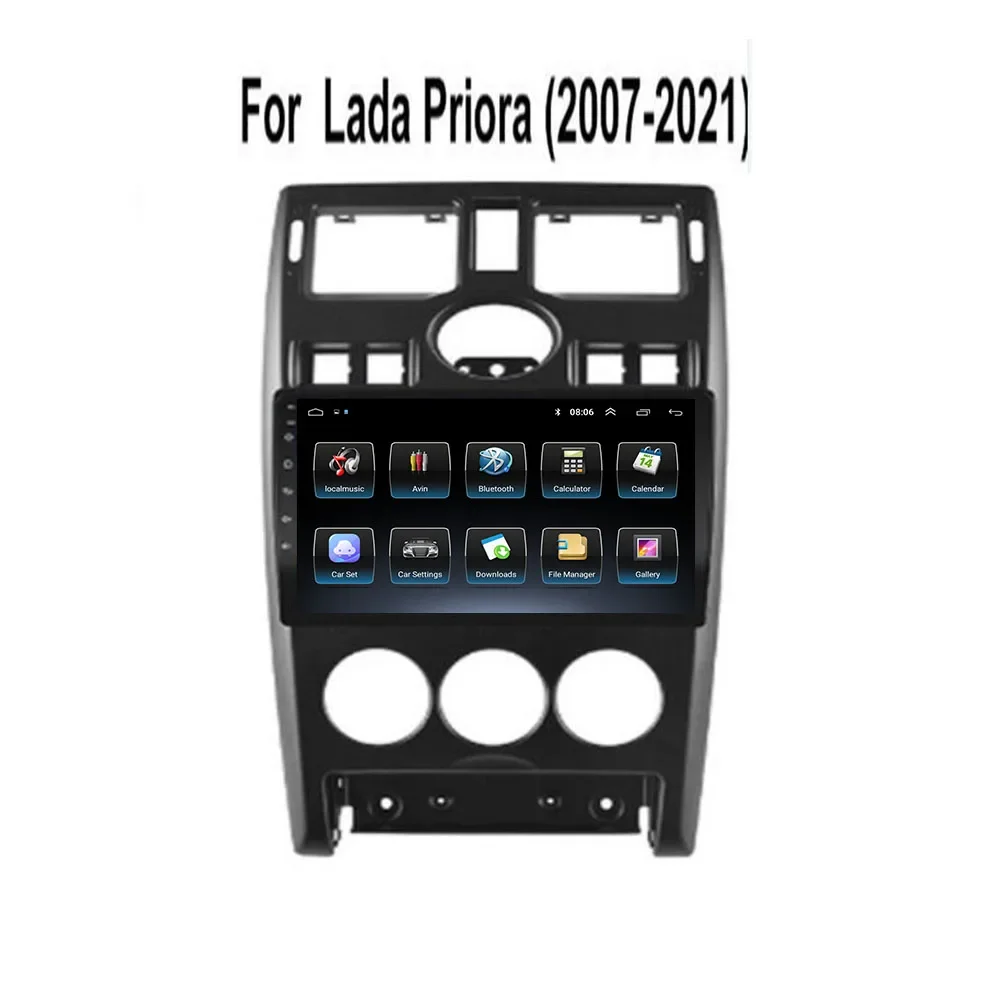 2 Din Android 13 Car Radio For Lada Priora 2007-2035 Multimedia Video Player Navigation GPS Carplay Stereo DVD Split Screen RDS