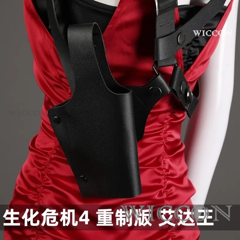 هالوين آدا وونغ تأثيري الباروكات النساء لعبة المقيم 4 لعب الأدوار فانتازيا وتتسابق فستان بتصميم حالم الكبار زي الملابس Fullset 2049