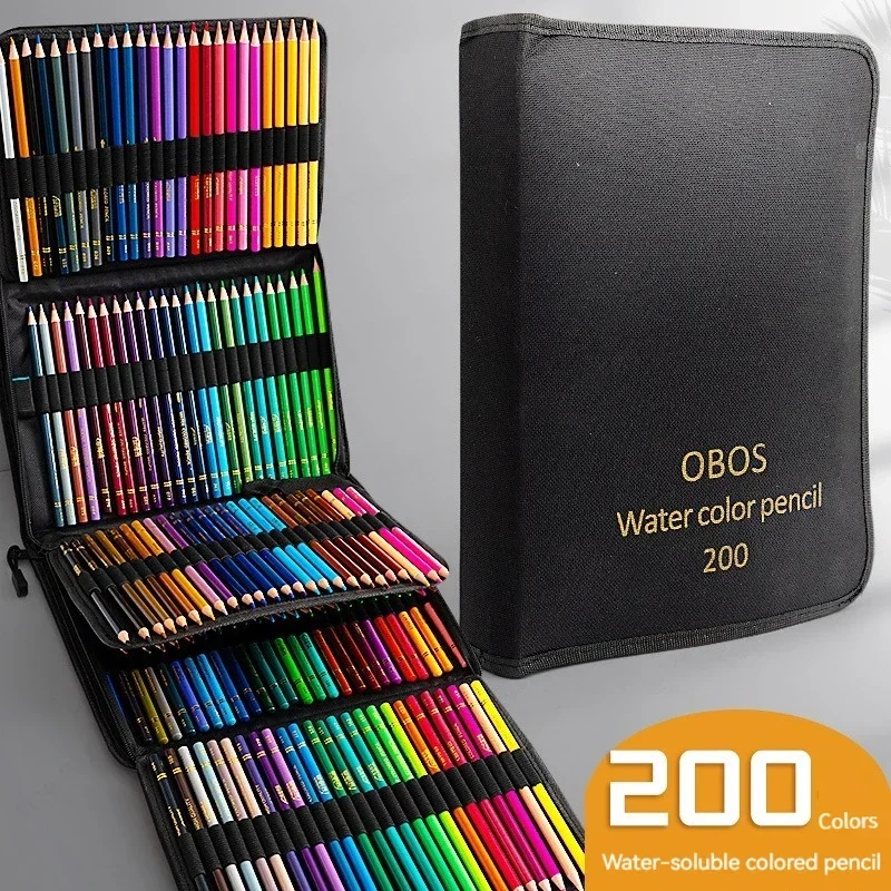 200/120/72/48 Kleurpotloden Olie/Aquarel Kleurpotloden met Doek Tas Voor Professionele Tekening schetsen Art Supplies