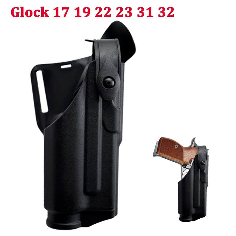 

Right Hand Tactical Pistol Holster Glock 17 19 22 23 31 32 Light Bearing Gun Case For Hunting Airsoft Sport