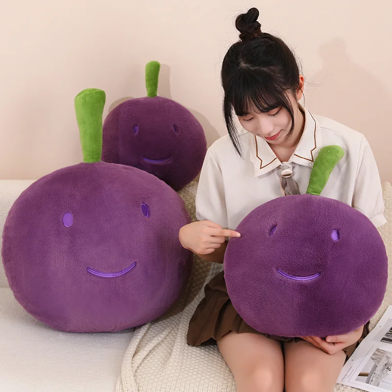 Nuovo giocattolo di peluche uva frutta cuscino di peluche uva viola cartone animato uva morbido peluche cuscino a forma di frutta regali per la decorazione della camera della ragazza