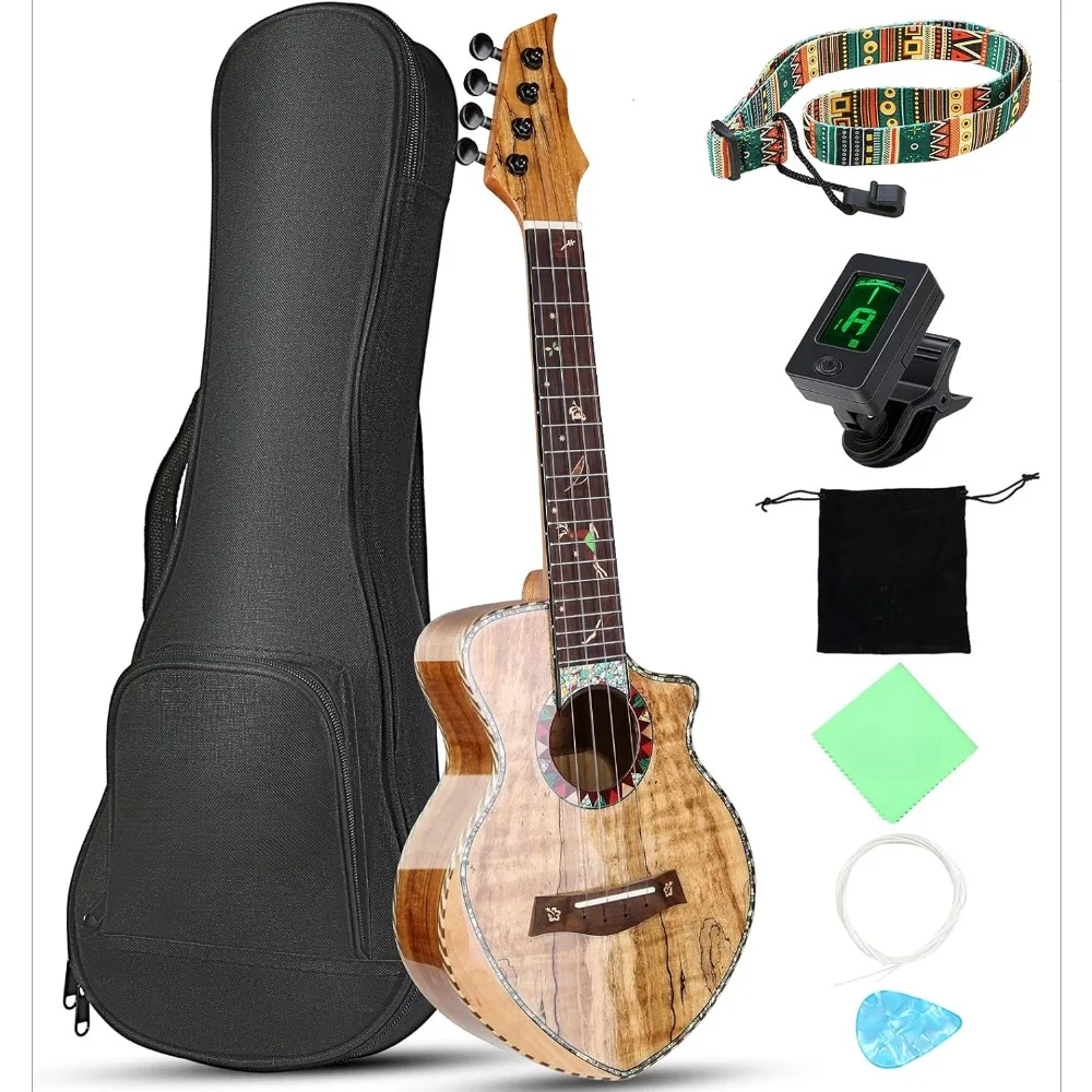 

Ukulele, 23 Inch Ukulele Beginner Edition, Mini Ukulele Professional Wooden Ukle with Glossy Satin Ukulele Stater Kit