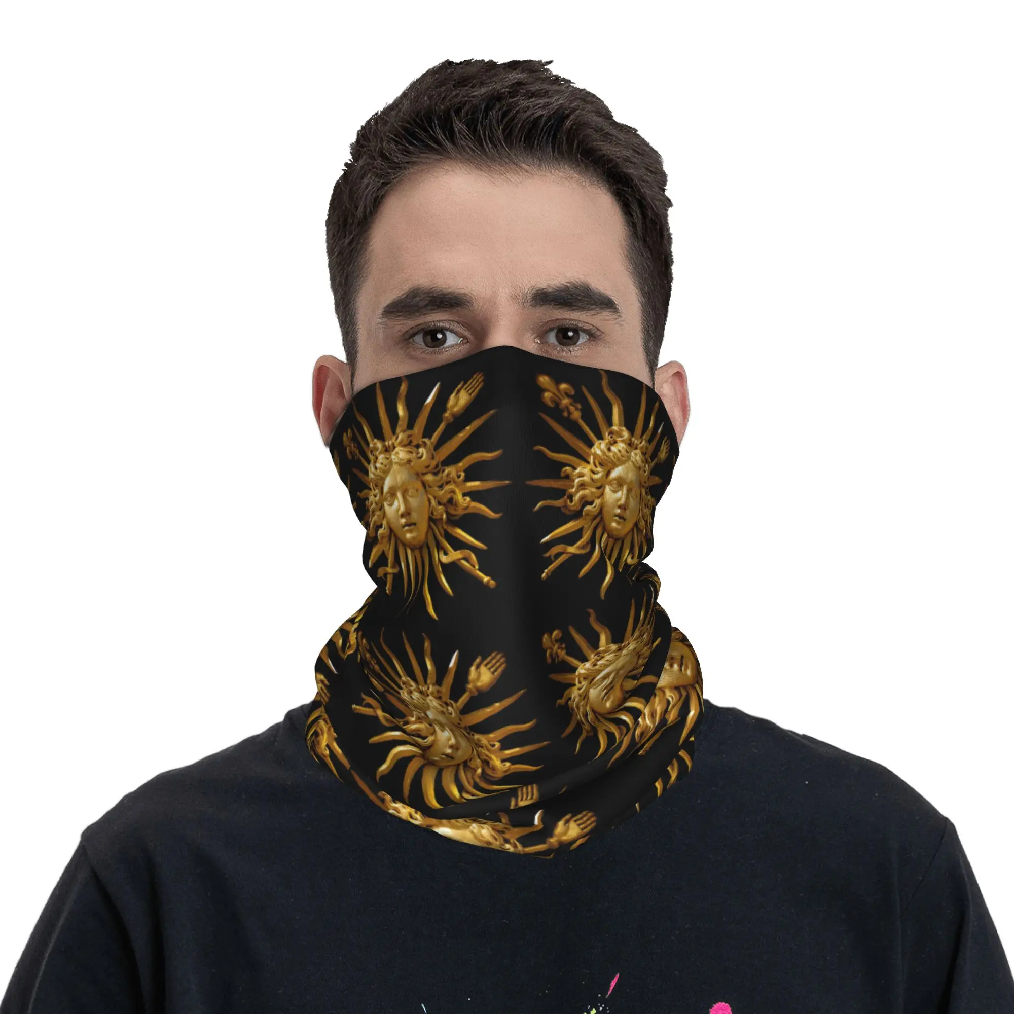 

Бандана-маска с принтом «Символ Луи XIV, Короля Солнца», многофункциональная повязка на голову, шарф для занятий спортом на открытом воздухе, унисекс, для взрослых