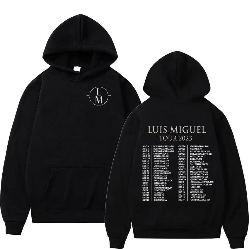 Luis Miguel Tour 2023 Mark Print Hoodie men women Hip Hop Retro Harajuku Hooded sweatshirt fashion Casual Oversized pullover