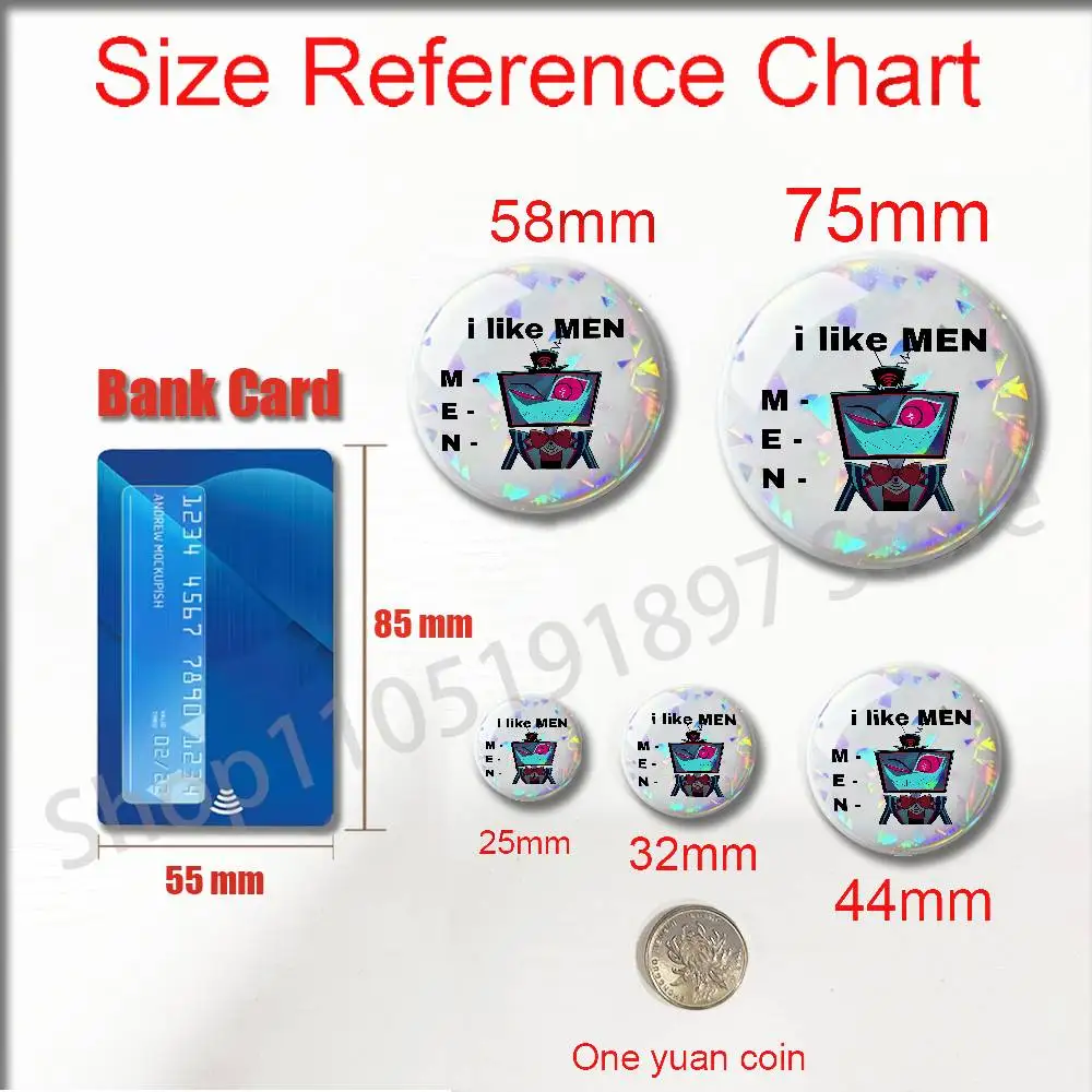 VOX Trust Us H-HazbinS Badge For 75mm 25mm 44mm 32mm 58mm Round Pin Brooch Insignia Shell Ornament