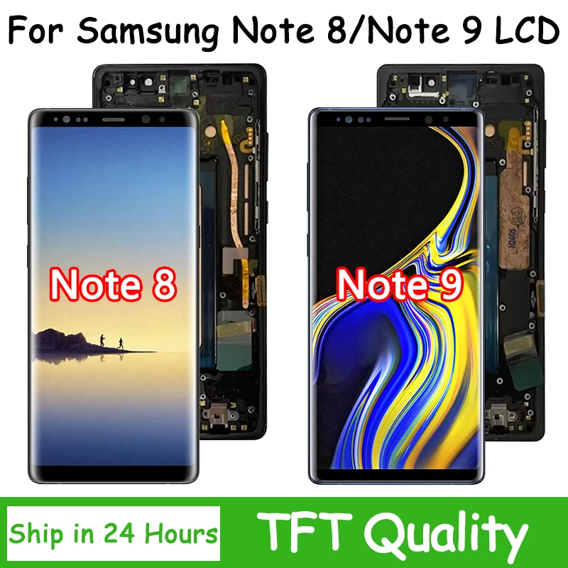 TFT New Screen For Samsung Note 8 N950F LCD Display Touch Screen Digitizer With Frame For Samsung Note 9 N960F Display