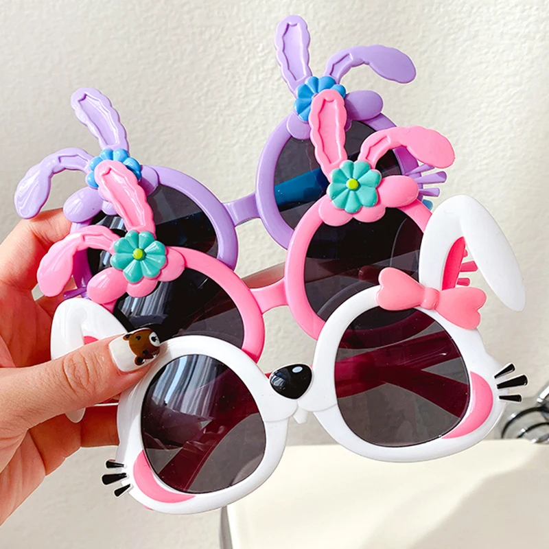 2024 New Children Cute Cartoon UV400 Sunglasses Boy Girl Colors Outdoor Kids Sun Protection Sunglasses Baby Sport Shades Glasses