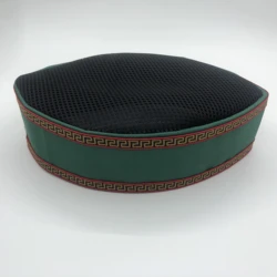 Gorras de barco de Malasia para hombres, ropa, productos de impuestos musulmanes, sombrero de oración de Turquía, Kufi islámico, malla verde de lujo, envío gratis, 03311