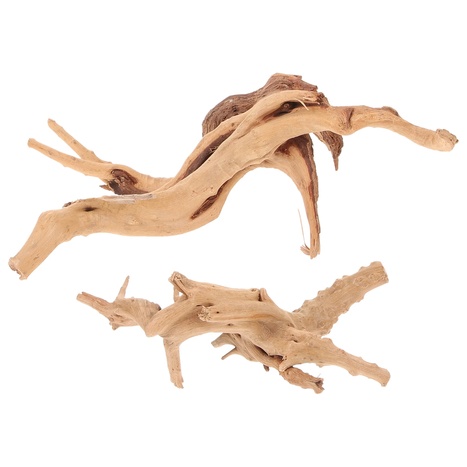 

2pcs Wooden Craft Aquarium Aquarium Driftwood Landscape Ornament Random Style/Color driftwood for aquarium