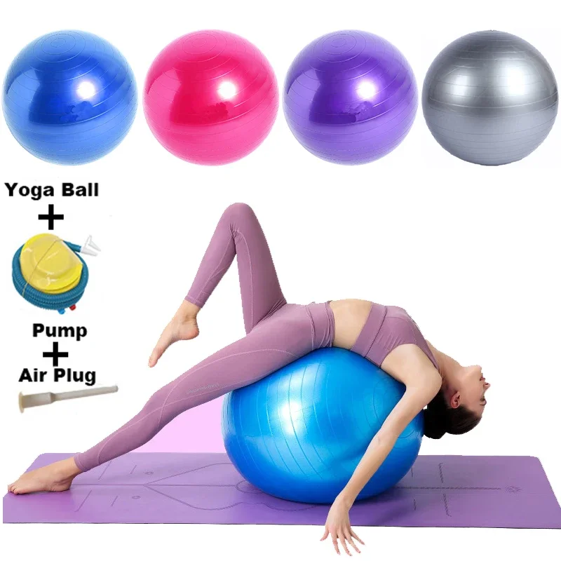 Yoga Pilates Ball for Women Home Gym Exercise Anti-Burst Non-slip Balance Ball Female Pregnancy Physiotherapy Fitness Yoga Ball