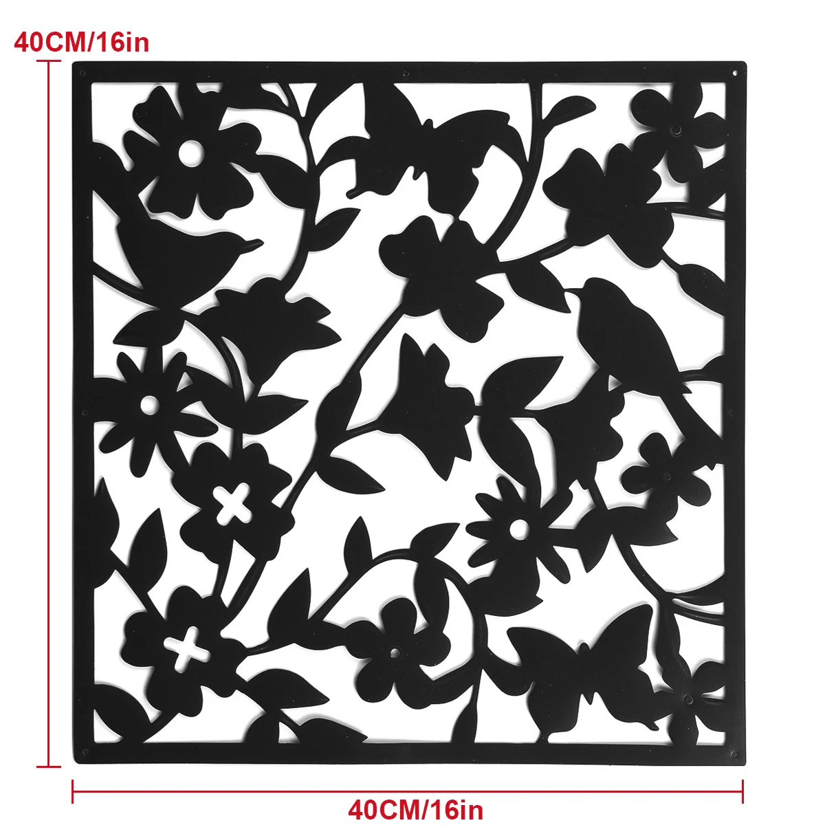 Imagem -05 - Bird And Flower Leaf Hanging Screen Partition Panel Cortina de Quarto Home Fashion Branco Preto Vermelho 12 Pcs