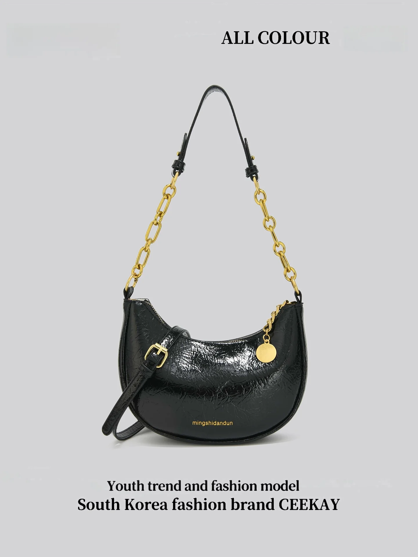 Ceekay Original Quality Chain Strap Crossbody Bag Women's New 2026  Half-Moon Bag Single Shoulder Slant Bag