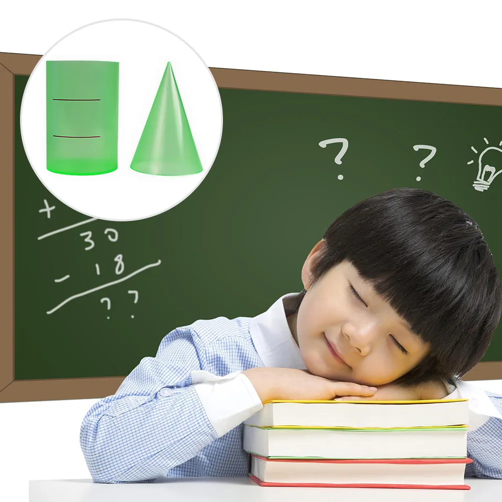 

Набор из 2 демонстраторов соотношения объемов цилиндра и конуса, прозрачные геометрические учебные пособия, математическое оборудование для визуализации формул