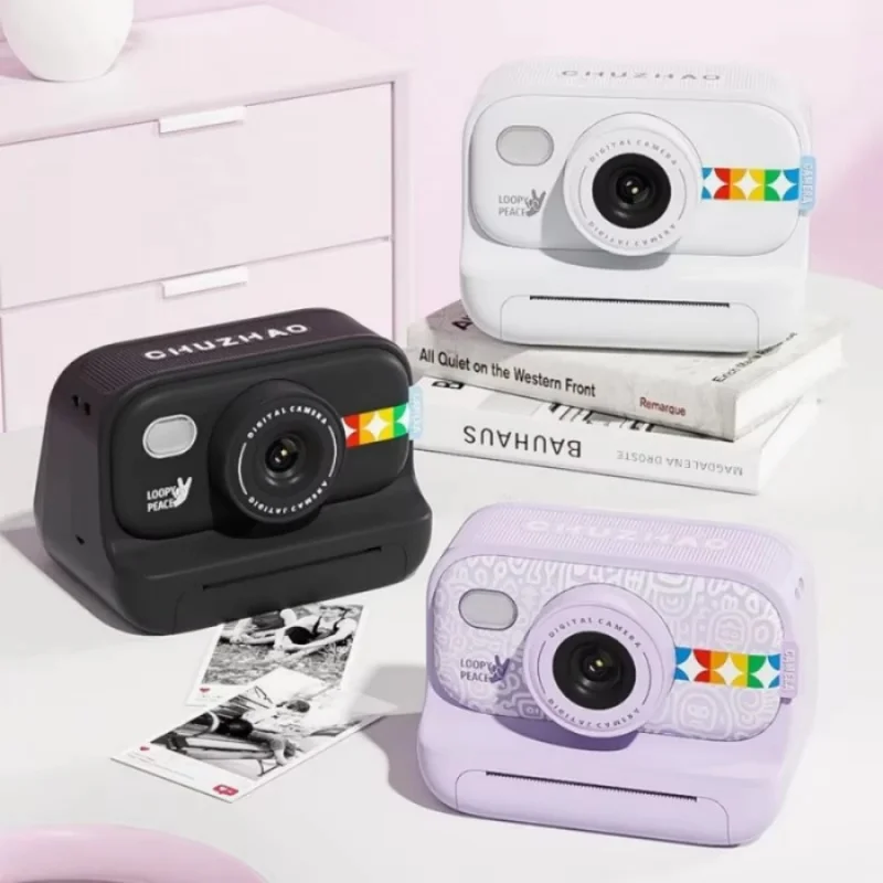 1 st Polaroid camera print foto zwart paars oogbescherming draagbare HD digitale camera kinderen verjaardagscadeau Speelgoed Camera