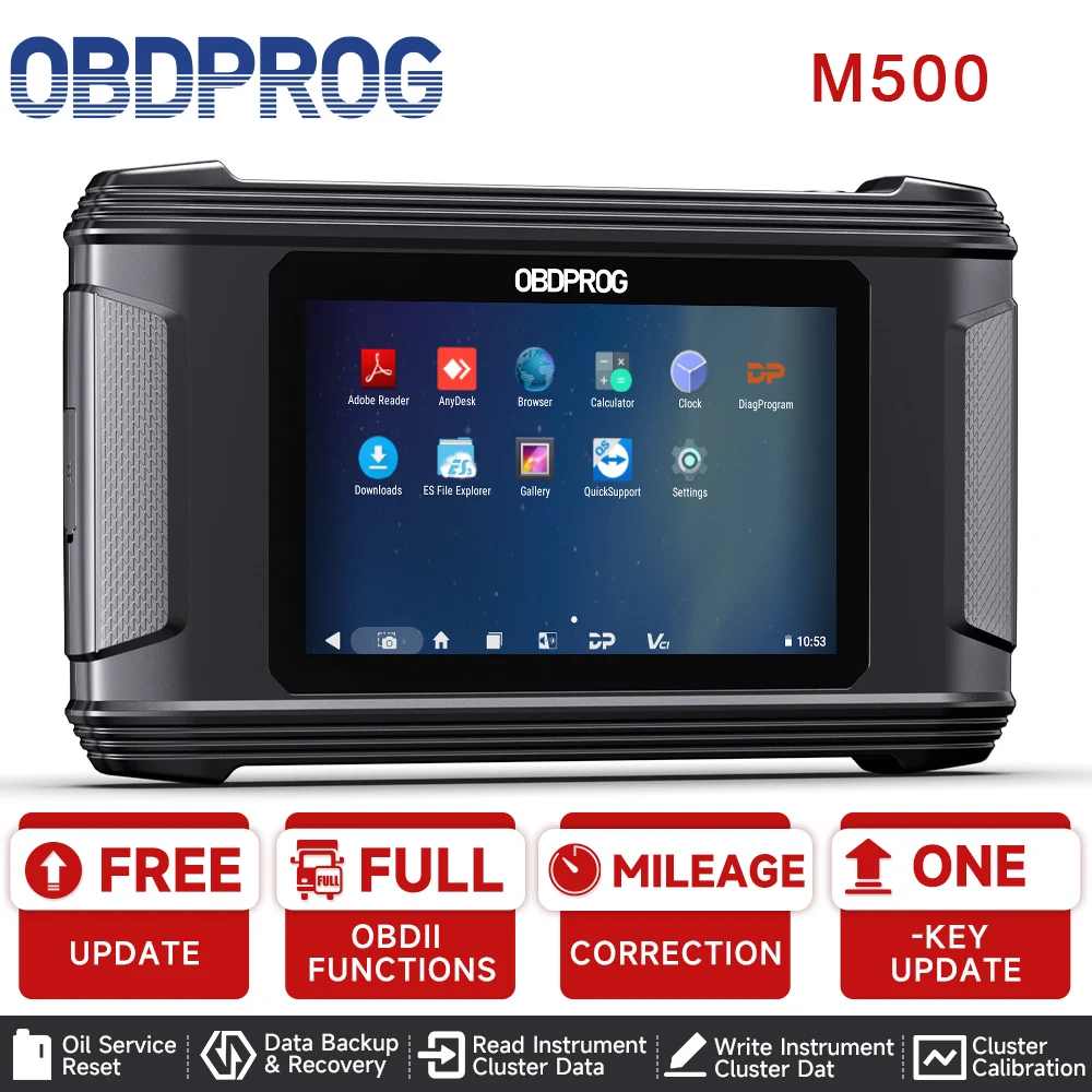 

OBDPROG M500 Calibration кластера 2025, профессиональные инструменты для регулировки инструментов OBD2, сброс масла, считыватель кодов, автомобильные диагностические инструменты