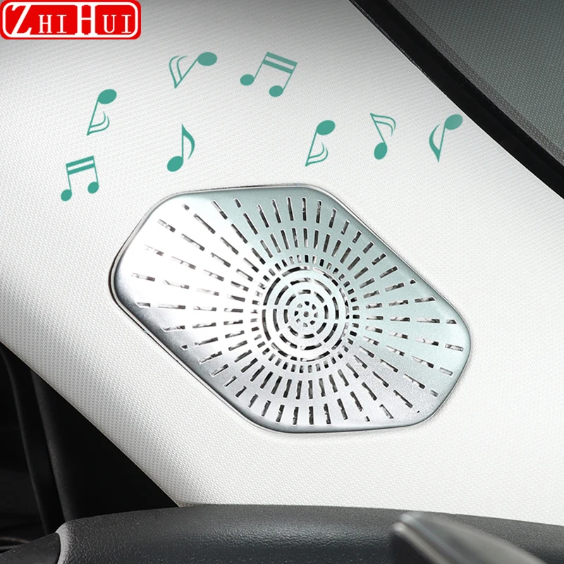 

For Haval Dargo II 2024 2025 2nd Gen Car Styling Speaker Cover Stickers Stainless Steel Audio Frame Auto Modified Accessories