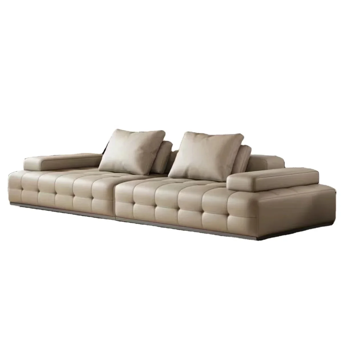 Factory Direct Sale Simple Style Leather Sofa Living Room Sofa Office Reception Area Sofa Comfortable Soca For Room