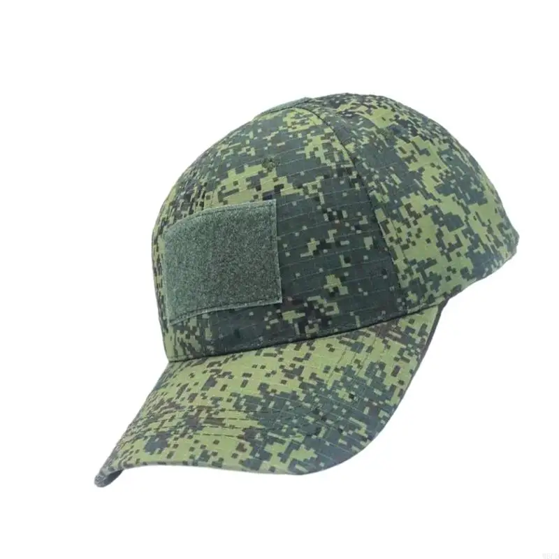 M6CD قبعة بيسبول مموهة مع حجم حزام قابل للتعديل نسيج مقاوم للتجاعيد للمغامرة الرياضية والارتداء اليومي #5
