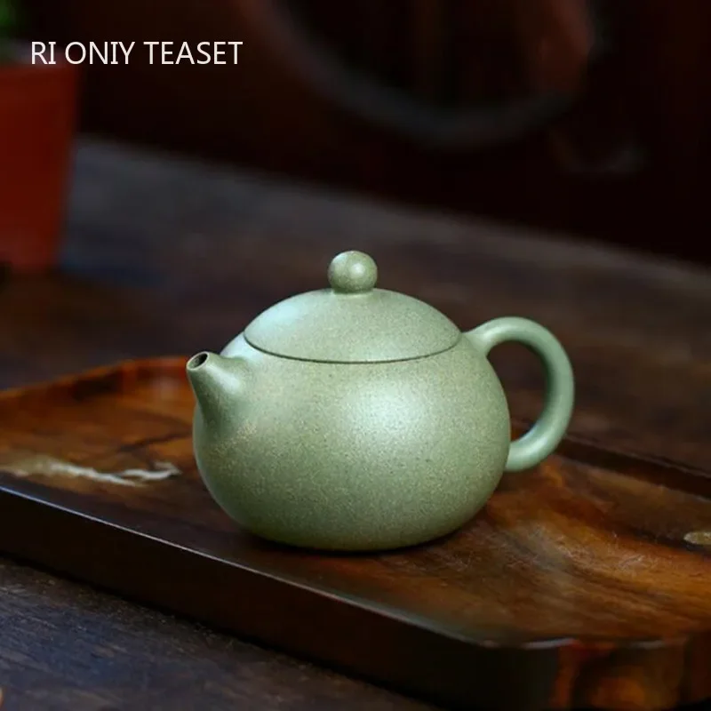 

220ml Yixing High-end Purple Clay Teapots Handmade Xishi Tea Pot Raw Ore Bean Green Sand Beauty Tea Infuser Kettle Zisha Tea Set