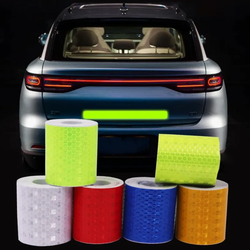 1 Roll Reflective Tape Sticker 5cm*3m Reflective Film for Traffic Safety Warning Tape Car Motorcycle Bicycle Reflective Strap