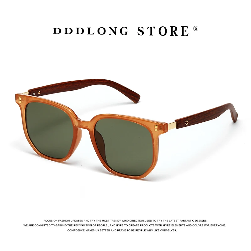 DDDLONG Retro Fashion Square Sunglasses Women Designer Men Sun Glasses Classic Vintage UV400 Outdoor Oculos De Sol D111