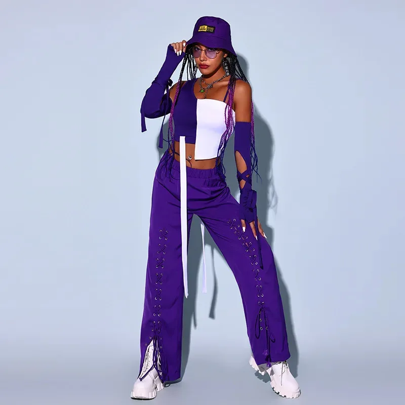 ملابس الرقص النسائية في الشوارع أزياء مسرح الجاز للنساء الهيب هوب Kpop الزي DJ راقصة المغني ملابس الرقص للحفلات بدلة الأداء