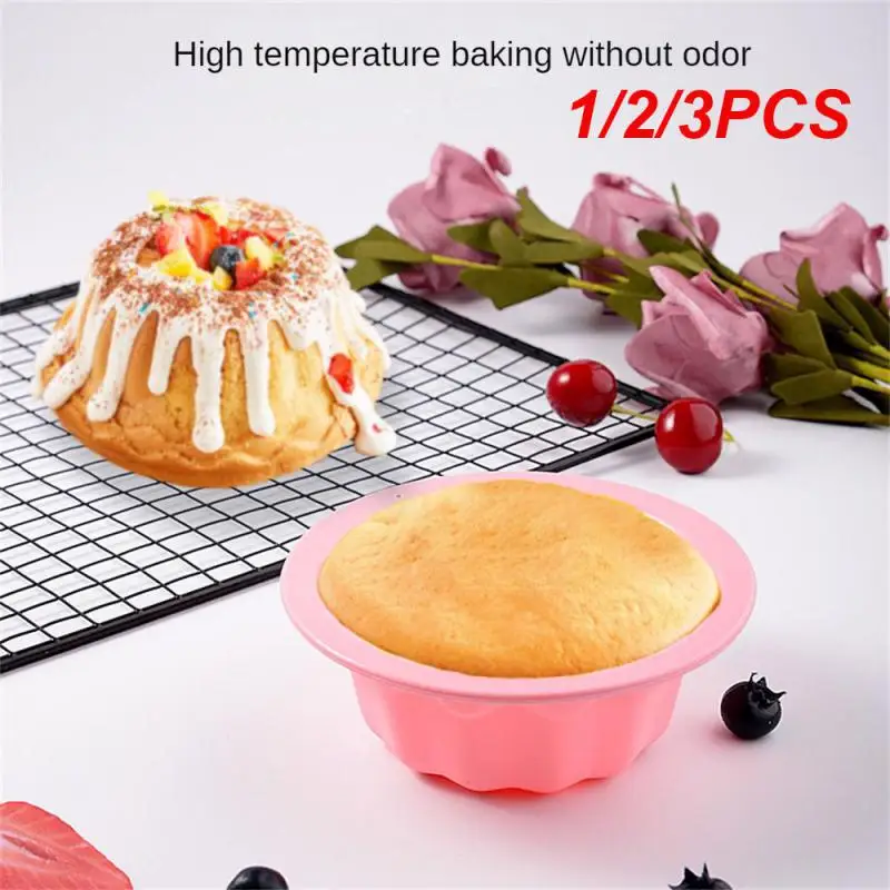 1/2/3PCS Silicone Cake Pan Uniform Heat Distribution Cake Baking Mold 12 * 5 * 8cm Flexible Silicone Disc Dessert Bestseller