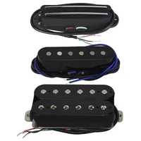 FLEOR 3 uds Alnico 5 SSH juego de pastillas de guitarra eléctrica rieles duales calientes y pastillas Humbucker de bobina única negro