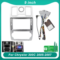 Car Stereo 9 Inch Big Screen Fascia Frame Adapter For Chrysler 300C 2005-2007 2Din Dash Audio Fitting Panel Frame Kit