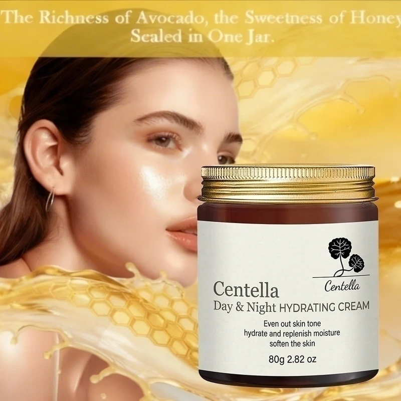 Centella Day & Night Hydrating Cream,80g, daily commute, even tone, hydrate, soften skin, all types.